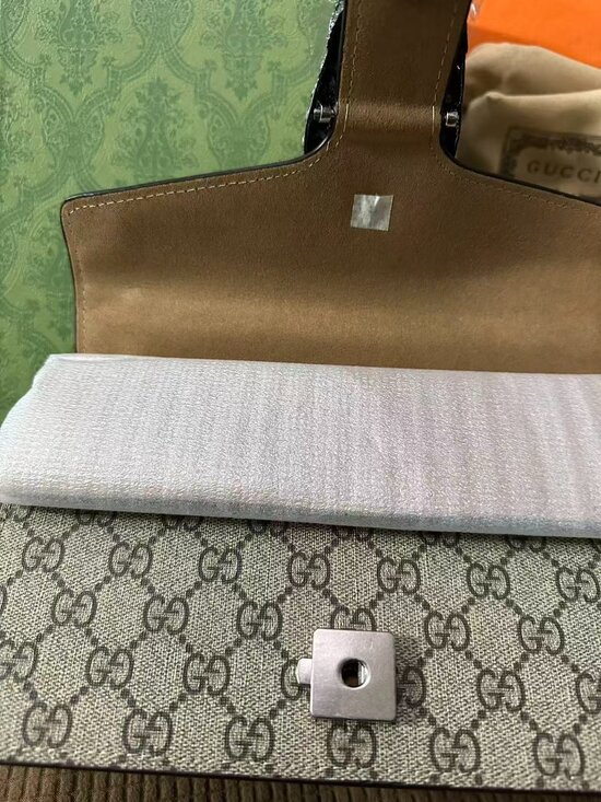 GG Supreme Monogram Mini Dionysus Top Handle Bag Taupe - Picture 5 of 7